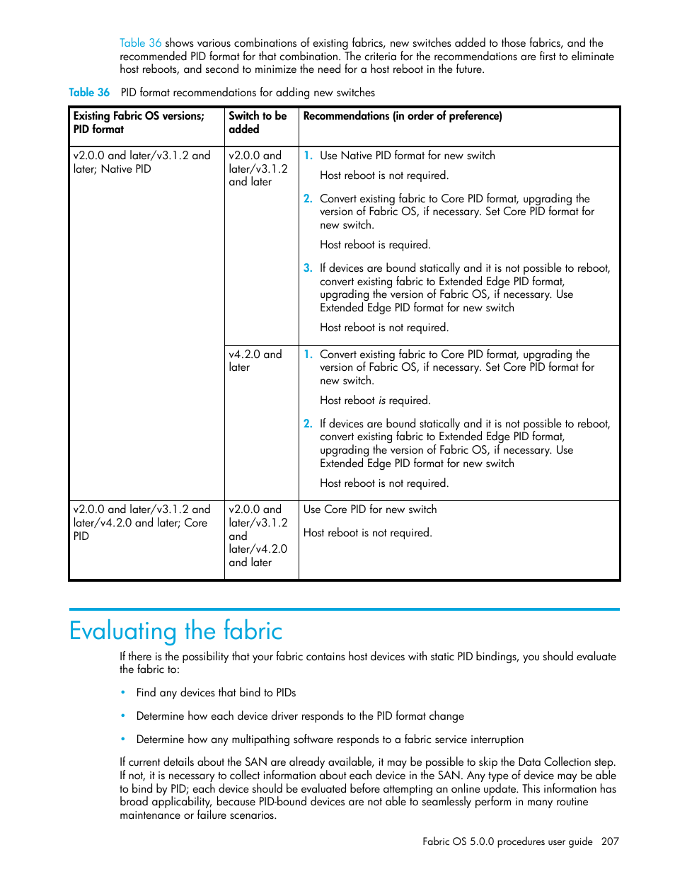 Evaluating the fabric | HP Brocade 4Gb SAN Switch for HP BladeSystem p-Class User Manual | Page 207 / 270