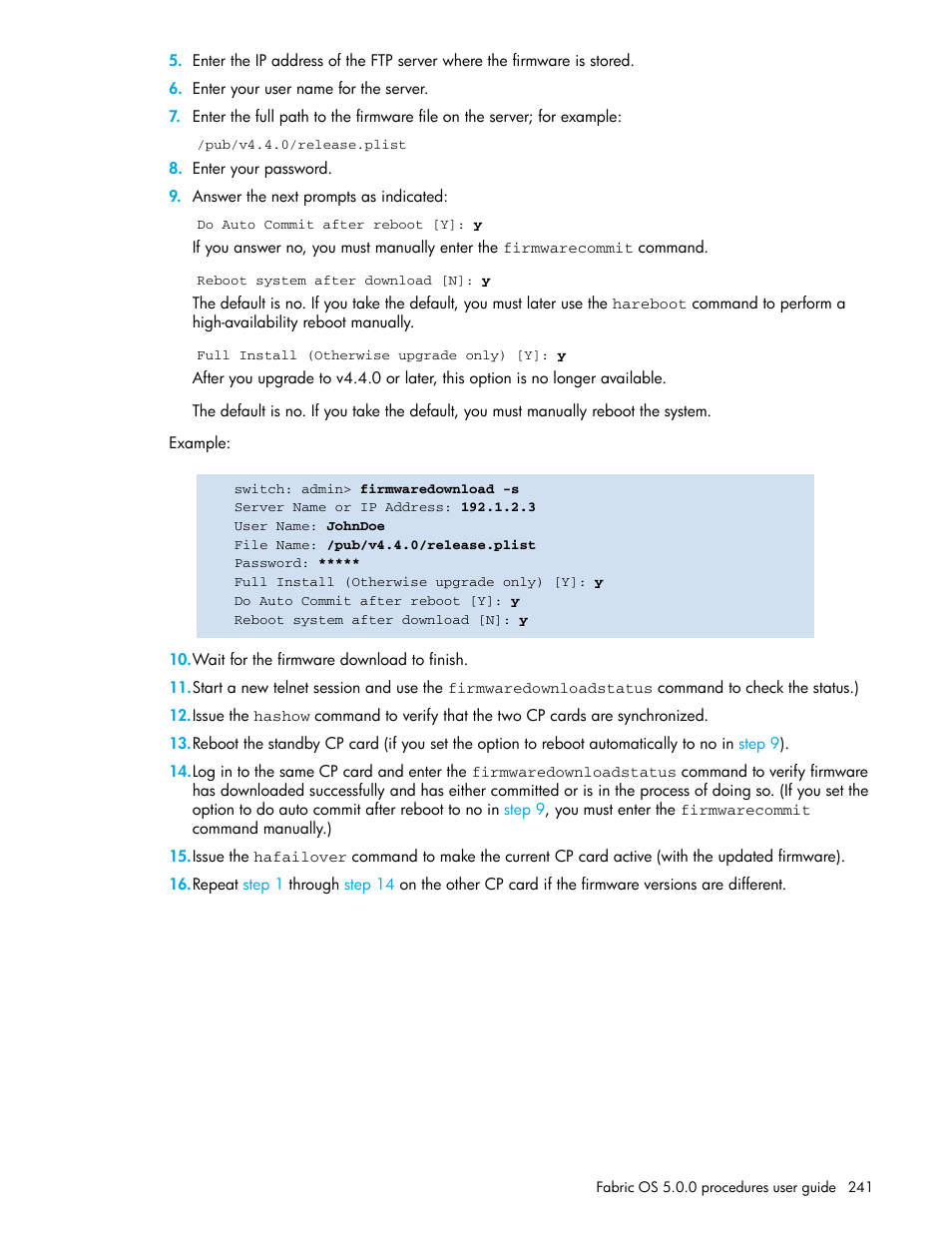 HP Brocade 4Gb SAN Switch for HP BladeSystem p-Class User Manual | Page 241 / 270