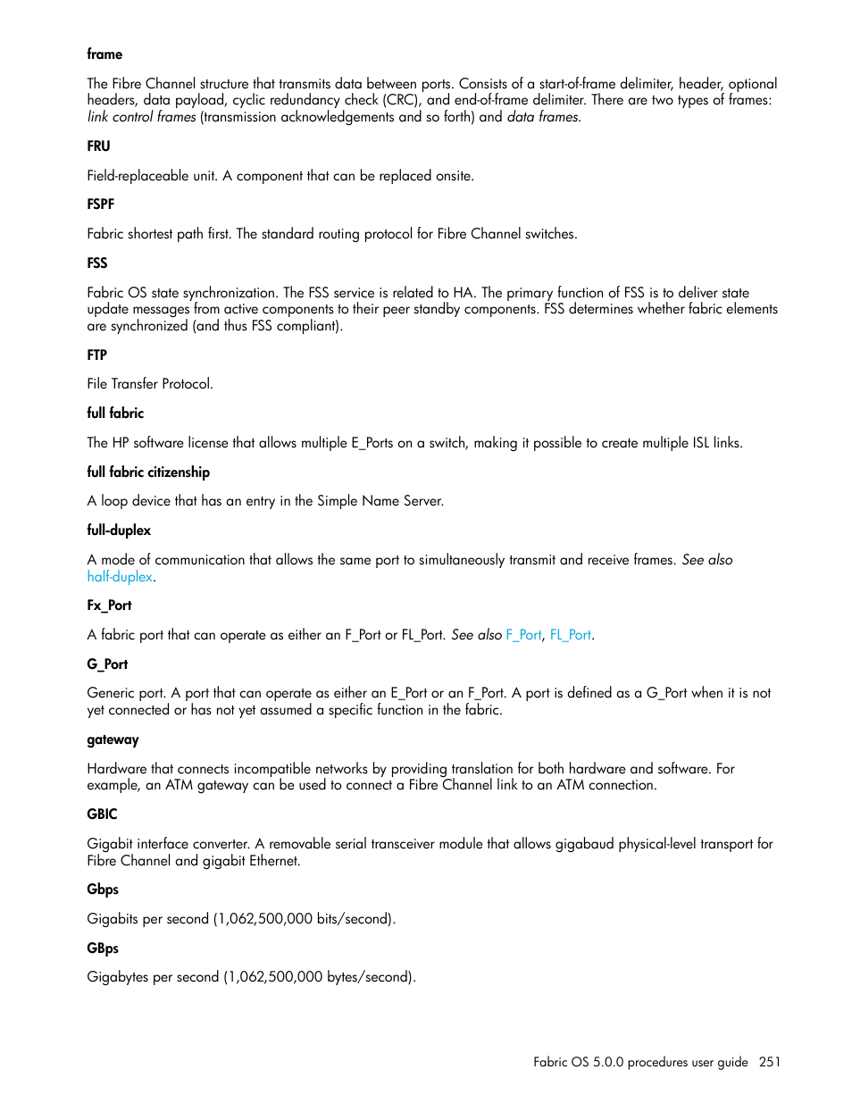 Fx_port | HP Brocade 4Gb SAN Switch for HP BladeSystem p-Class User Manual | Page 251 / 270