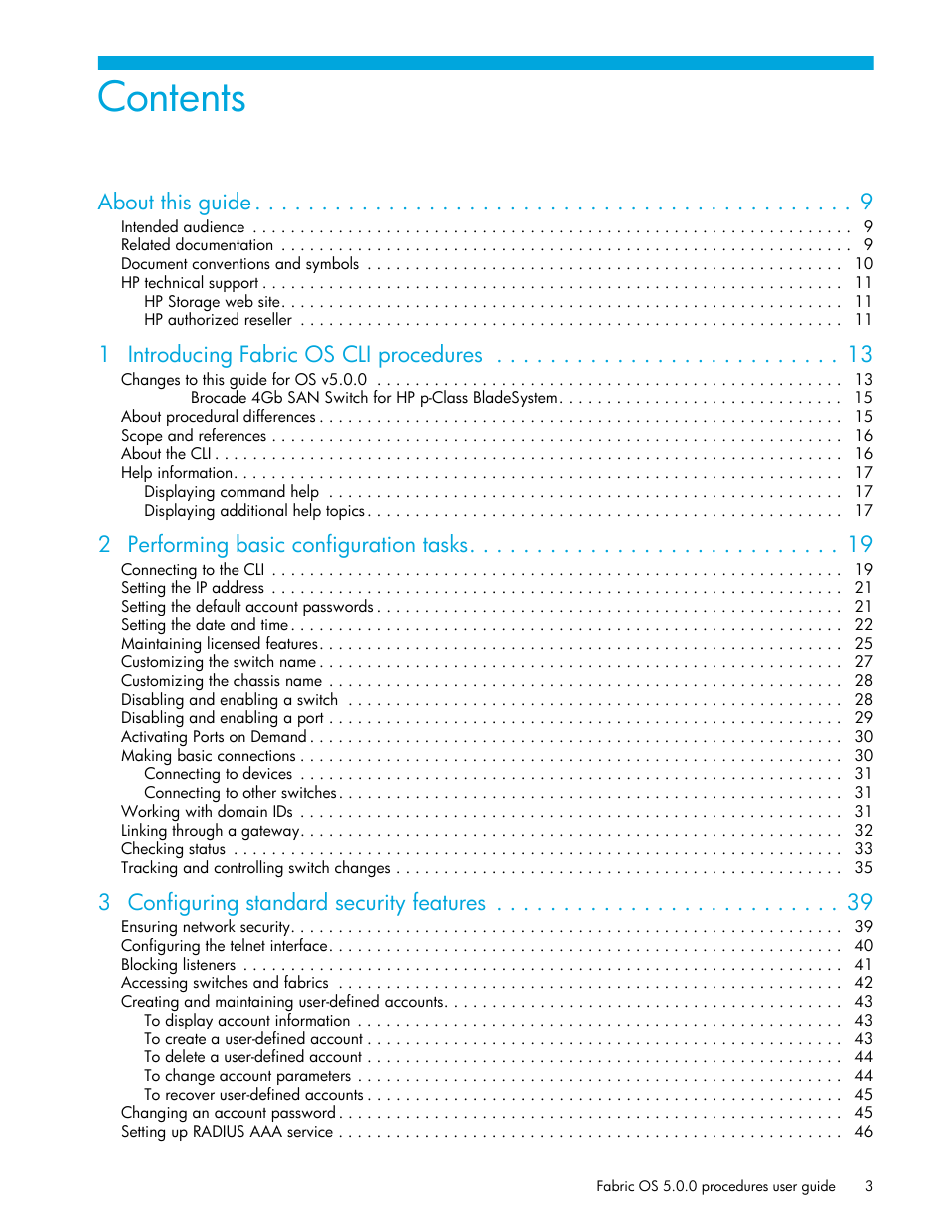 HP Brocade 4Gb SAN Switch for HP BladeSystem p-Class User Manual | Page 3 / 270