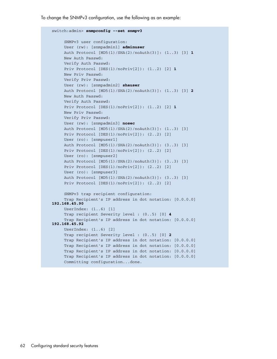 HP Brocade 4Gb SAN Switch for HP BladeSystem p-Class User Manual | Page 62 / 270