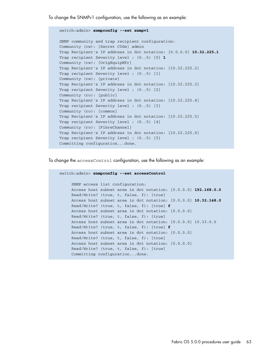 HP Brocade 4Gb SAN Switch for HP BladeSystem p-Class User Manual | Page 63 / 270