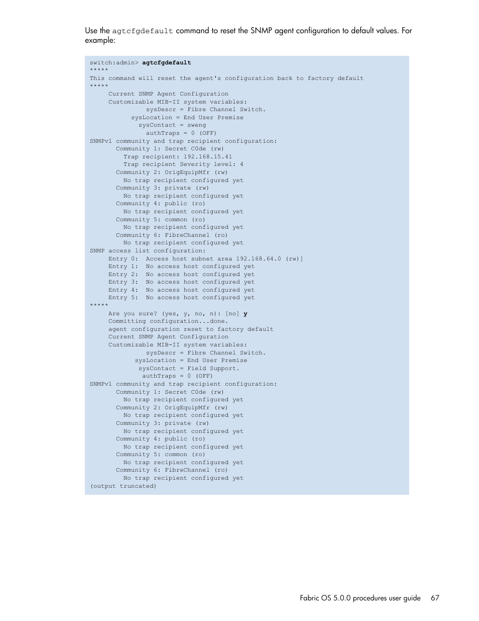 HP Brocade 4Gb SAN Switch for HP BladeSystem p-Class User Manual | Page 67 / 270