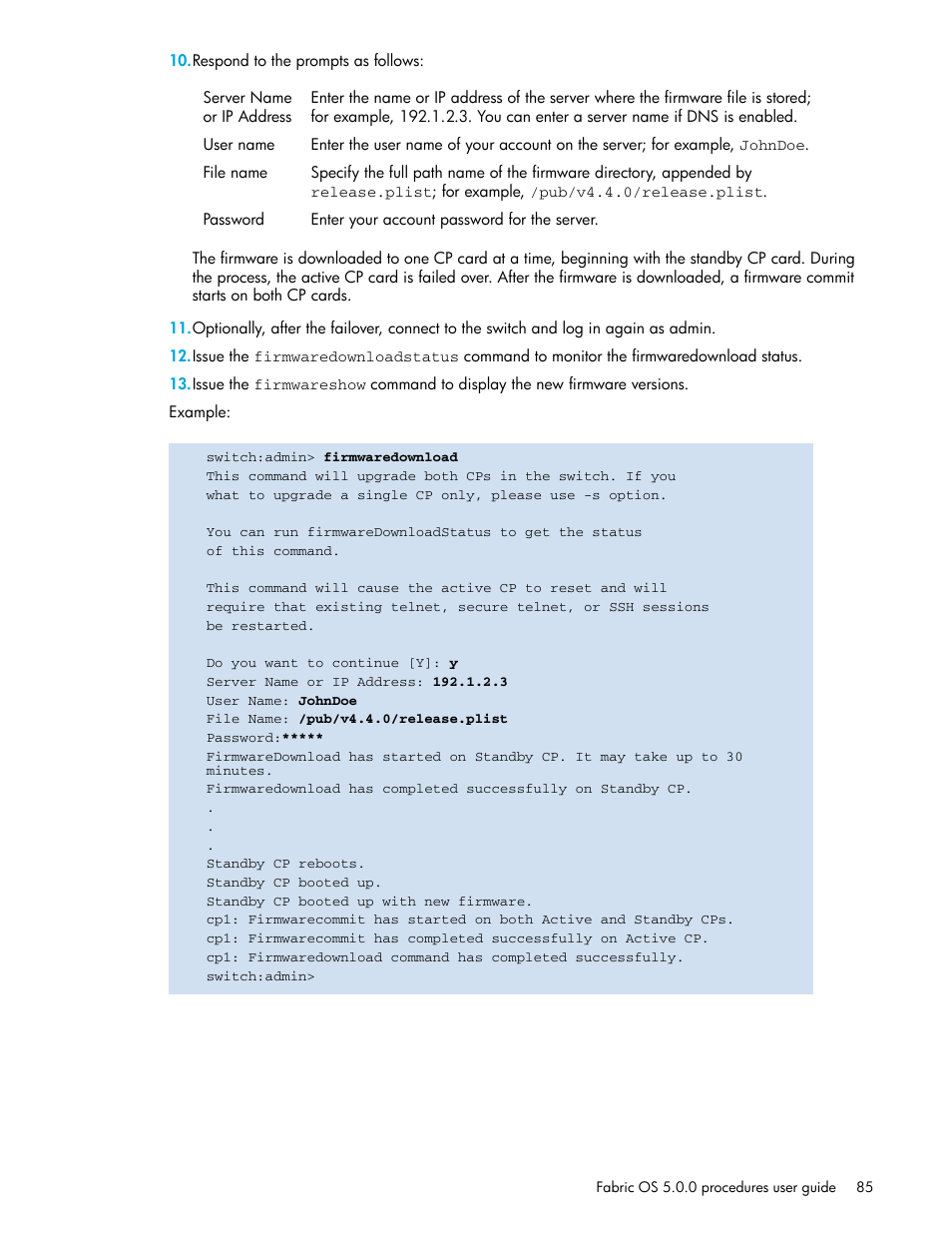 HP Brocade 4Gb SAN Switch for HP BladeSystem p-Class User Manual | Page 85 / 270