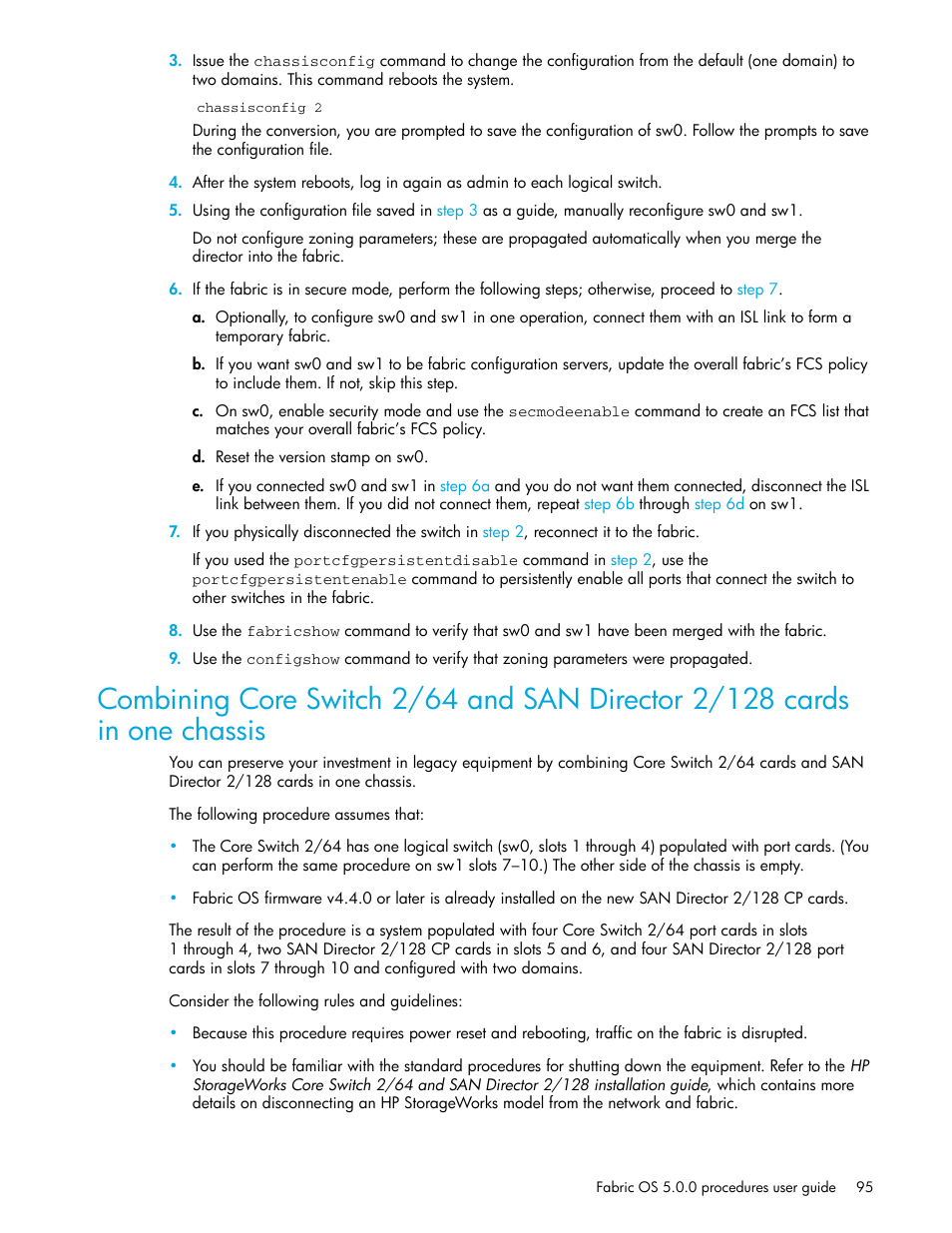 HP Brocade 4Gb SAN Switch for HP BladeSystem p-Class User Manual | Page 95 / 270