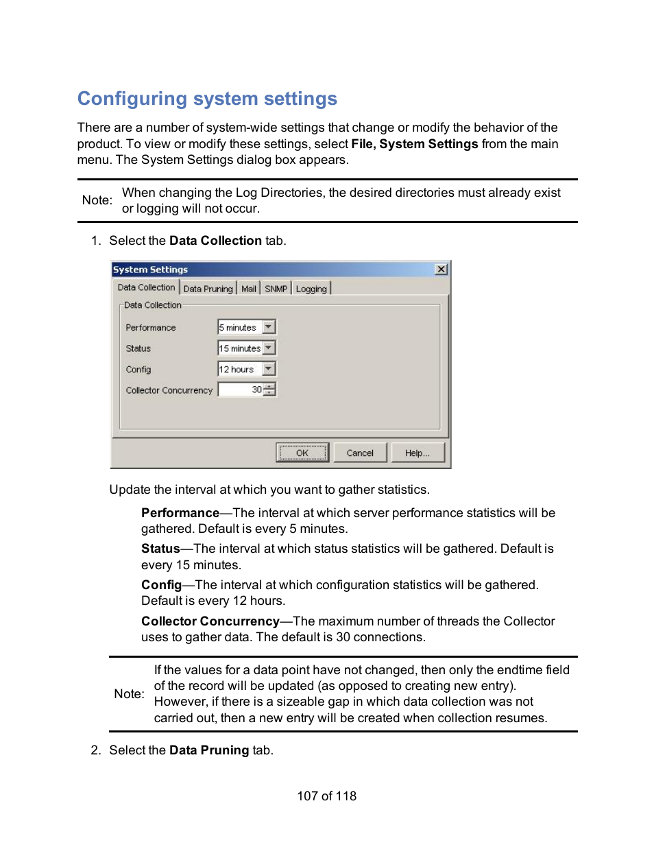 Configuring system settings | HP Storage Mirroring Software User Manual | Page 109 / 120