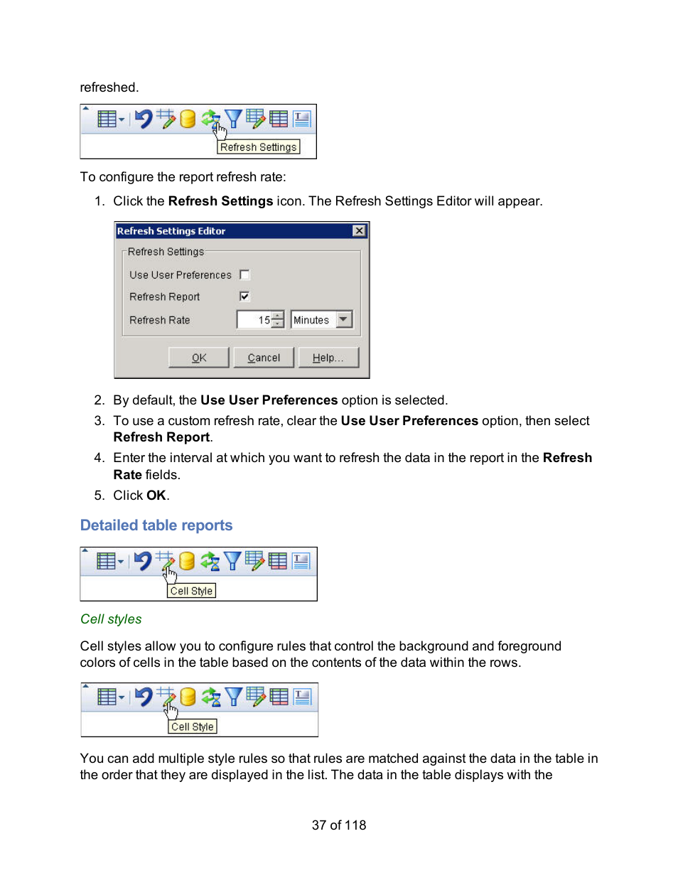 Detailed table reports | HP Storage Mirroring Software User Manual | Page 39 / 120