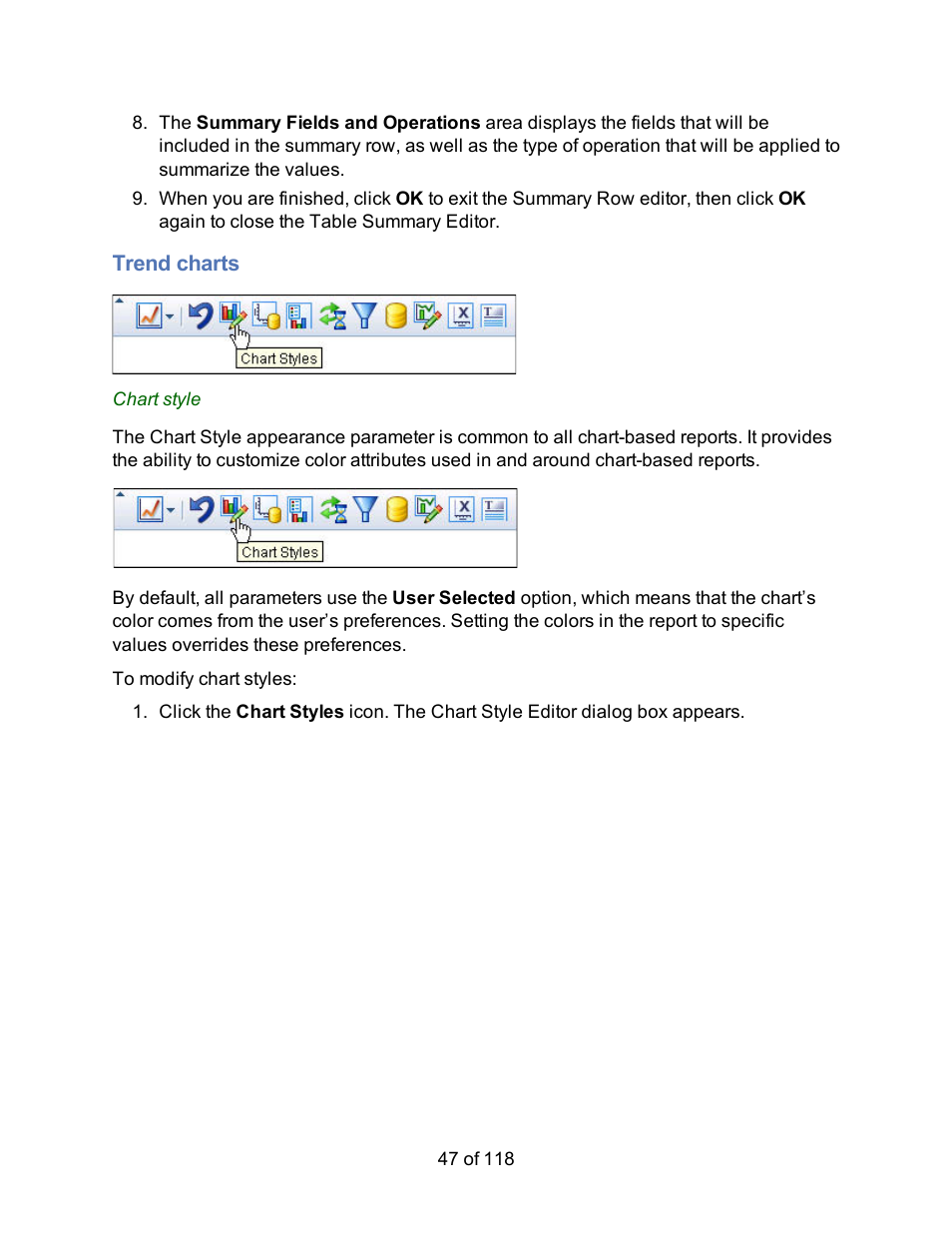 Trend charts | HP Storage Mirroring Software User Manual | Page 49 / 120