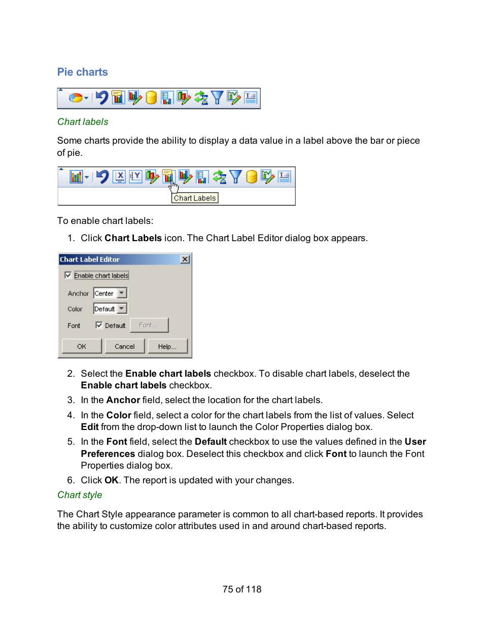 Pie charts | HP Storage Mirroring Software User Manual | Page 77 / 120