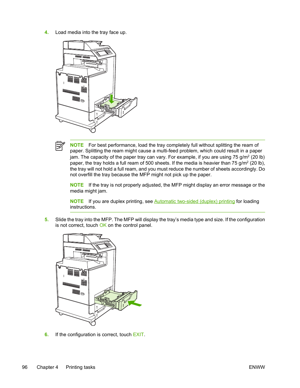 HP Color LaserJet 4730 Multifunction Printer series User Manual | Page 116 / 412
