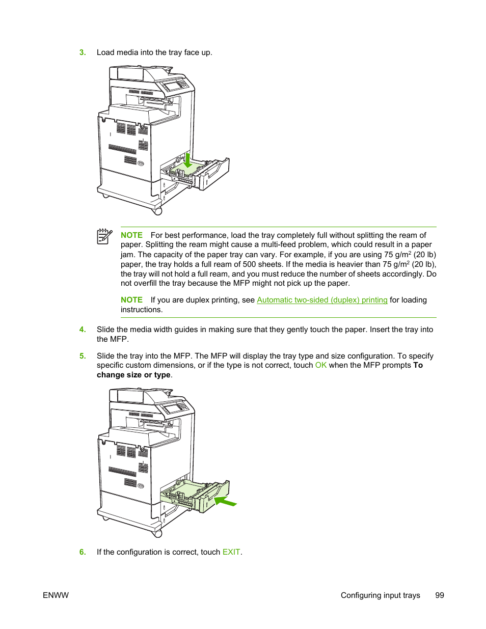 HP Color LaserJet 4730 Multifunction Printer series User Manual | Page 119 / 412