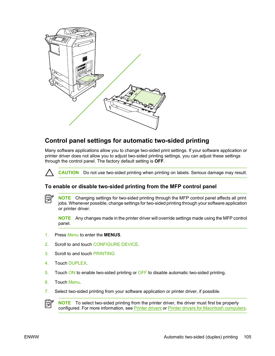 HP Color LaserJet 4730 Multifunction Printer series User Manual | Page 125 / 412