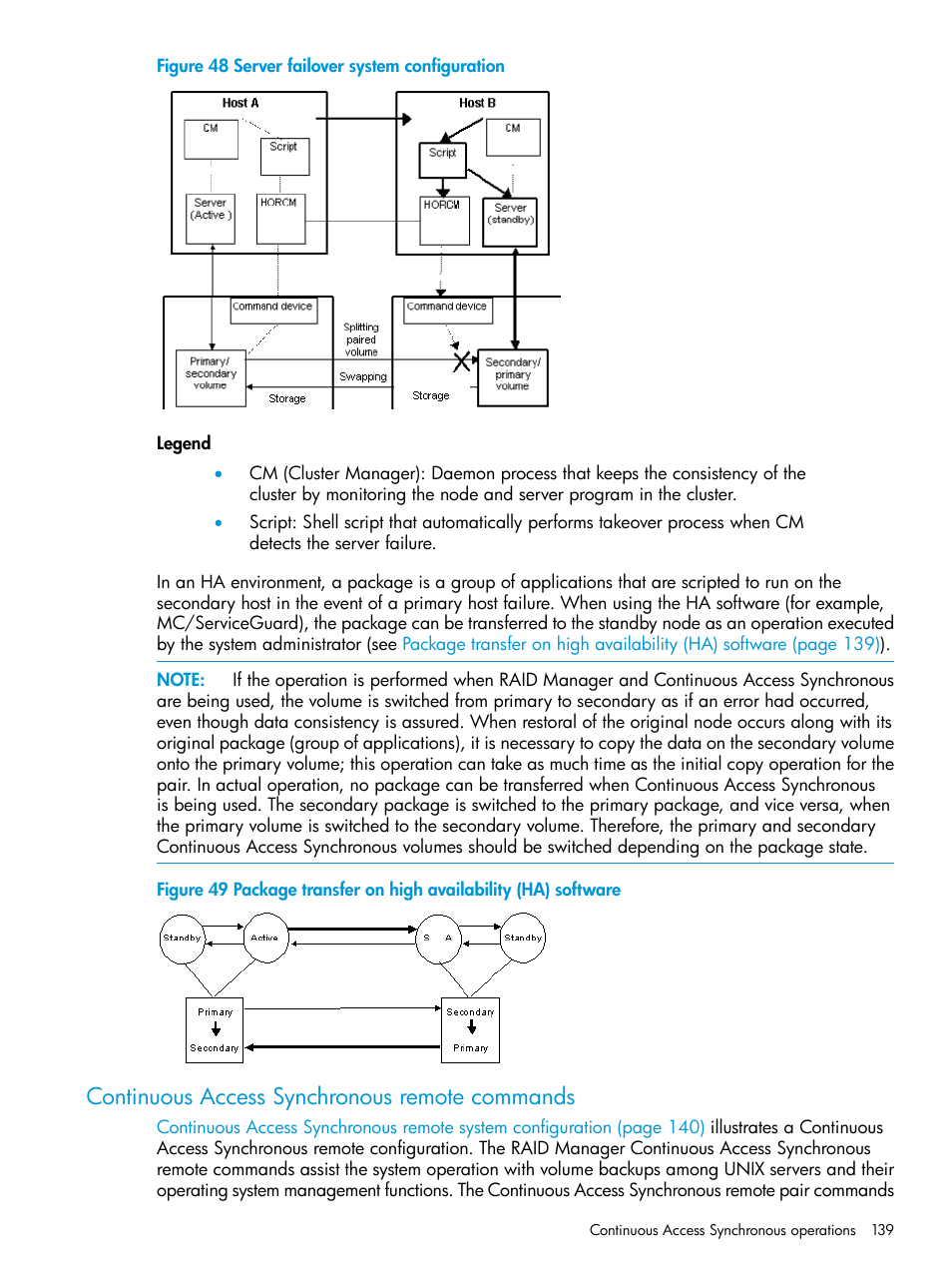 Continuous access synchronous remote commands | HP XP P9500 Storage User Manual | Page 139 / 211