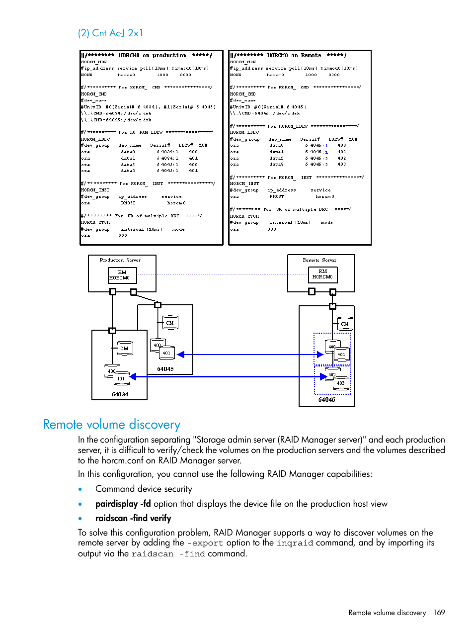 Remote volume discovery | HP XP P9500 Storage User Manual | Page 169 / 211