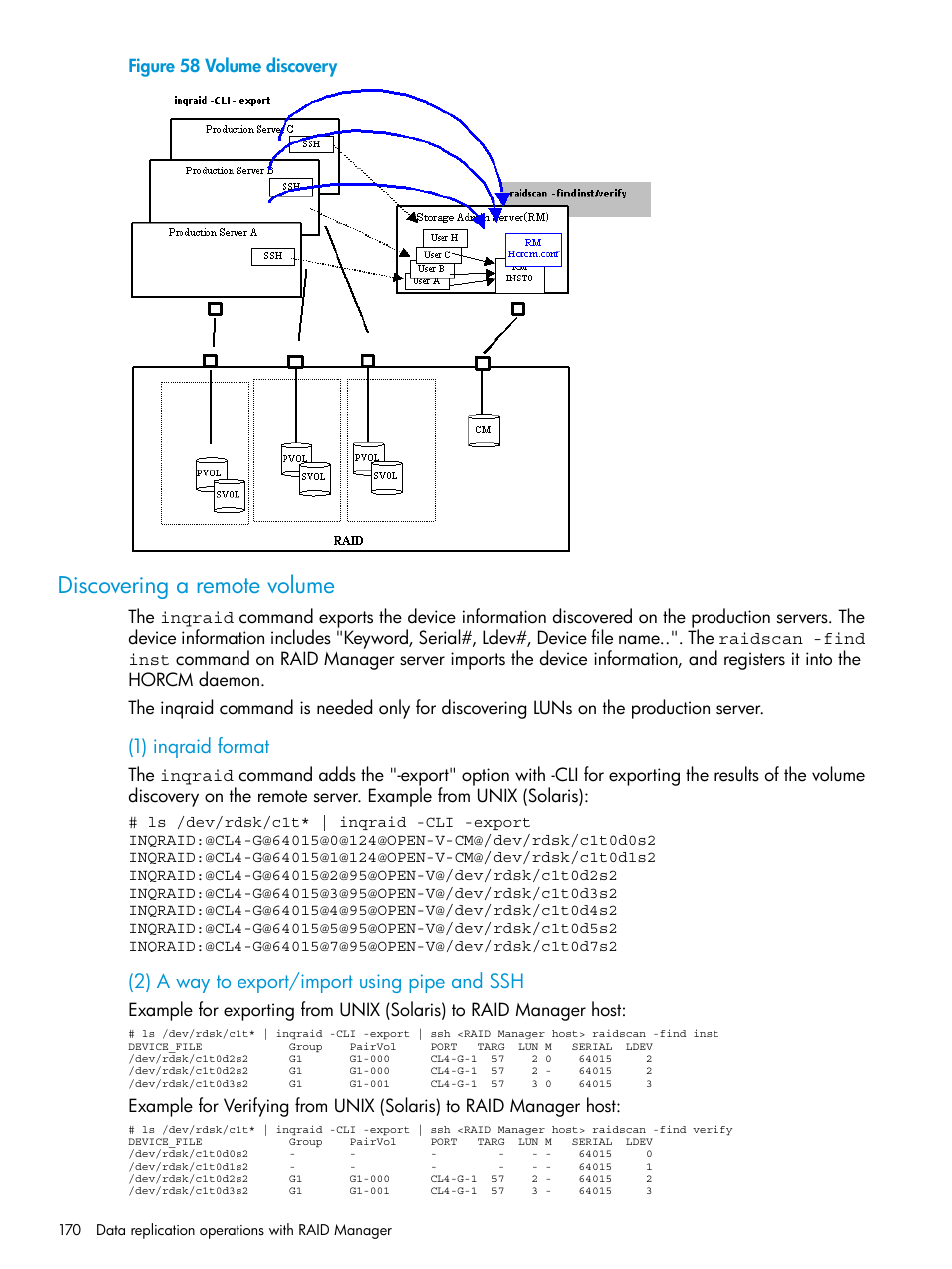 Discovering a remote volume | HP XP P9500 Storage User Manual | Page 170 / 211