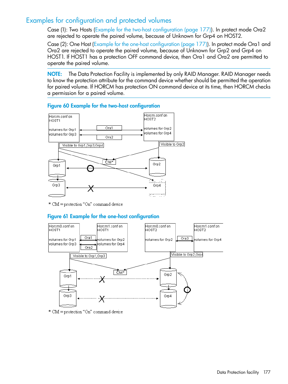 Examples for configuration and protected volumes | HP XP P9500 Storage User Manual | Page 177 / 211