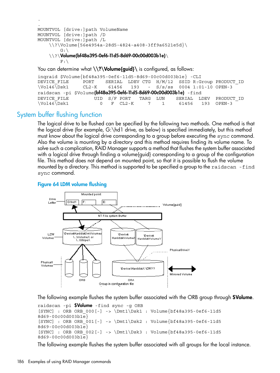 System buffer flushing function | HP XP P9500 Storage User Manual | Page 186 / 211