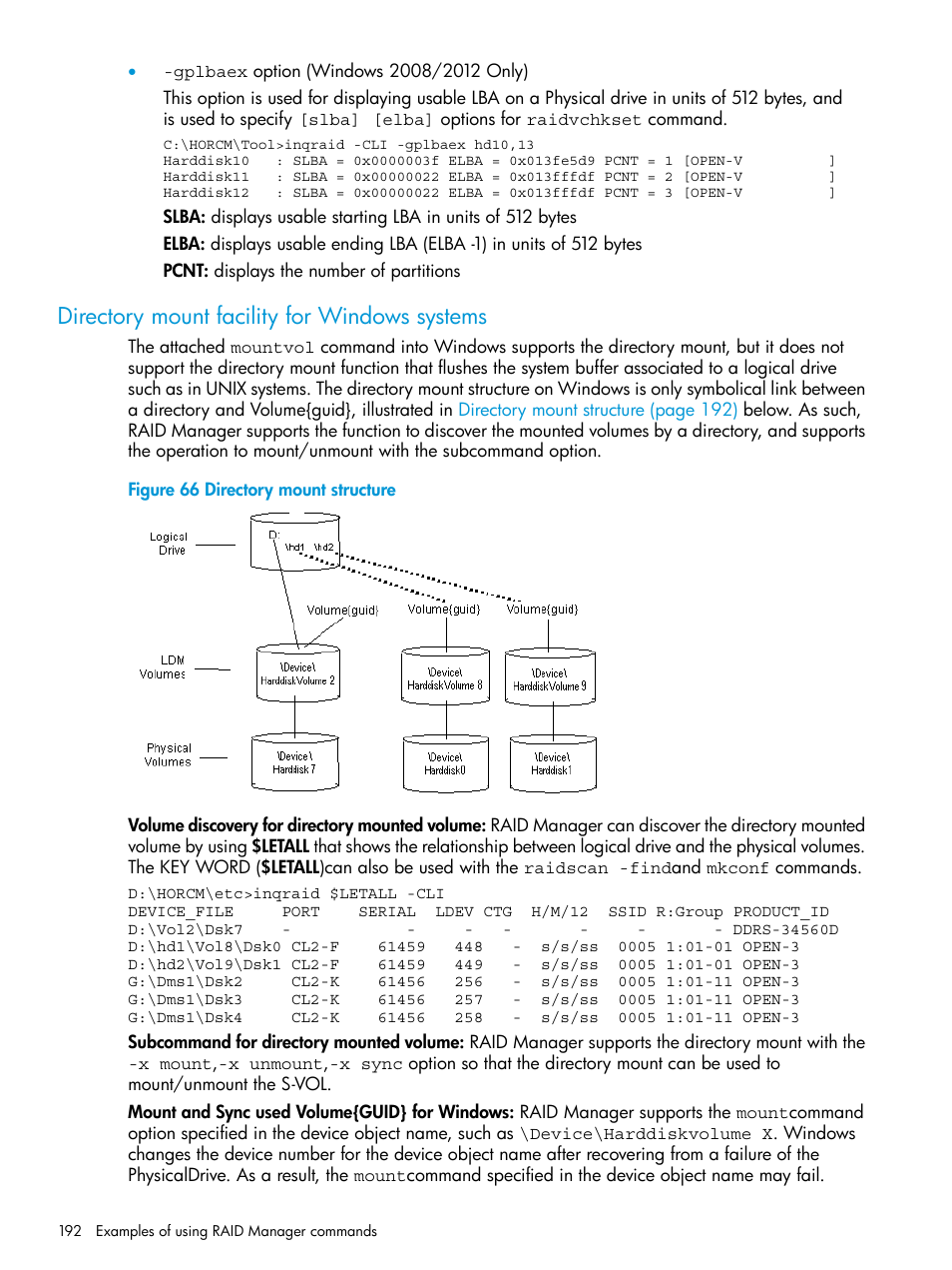 Directory mount facility for windows systems | HP XP P9500 Storage User Manual | Page 192 / 211