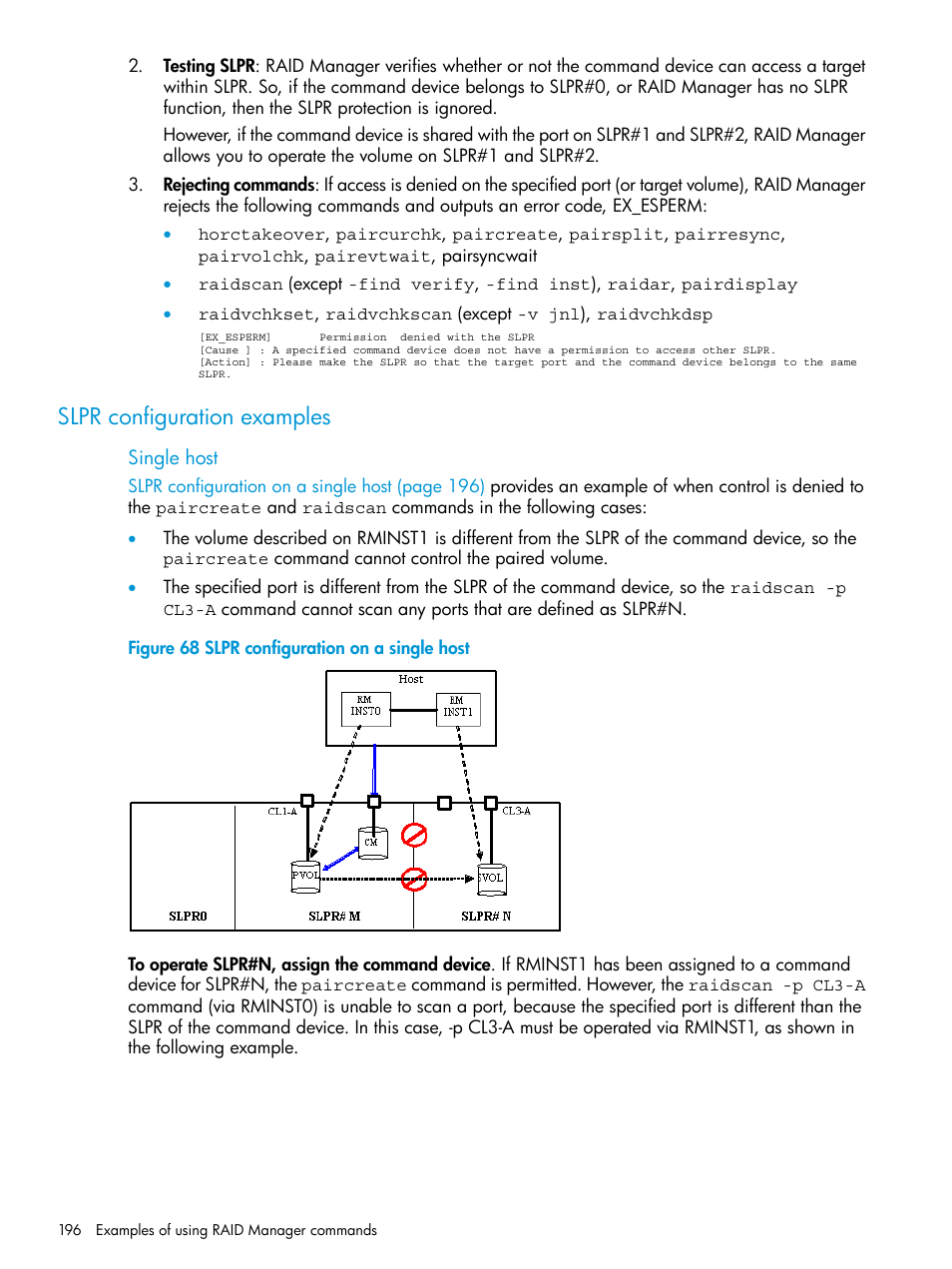 Slpr configuration examples | HP XP P9500 Storage User Manual | Page 196 / 211