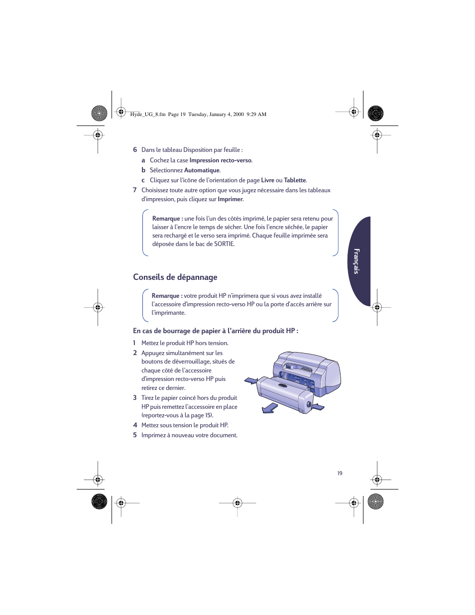 Conseils de dépannage | HP Deskjet 932c Printer User Manual | Page 19 / 96