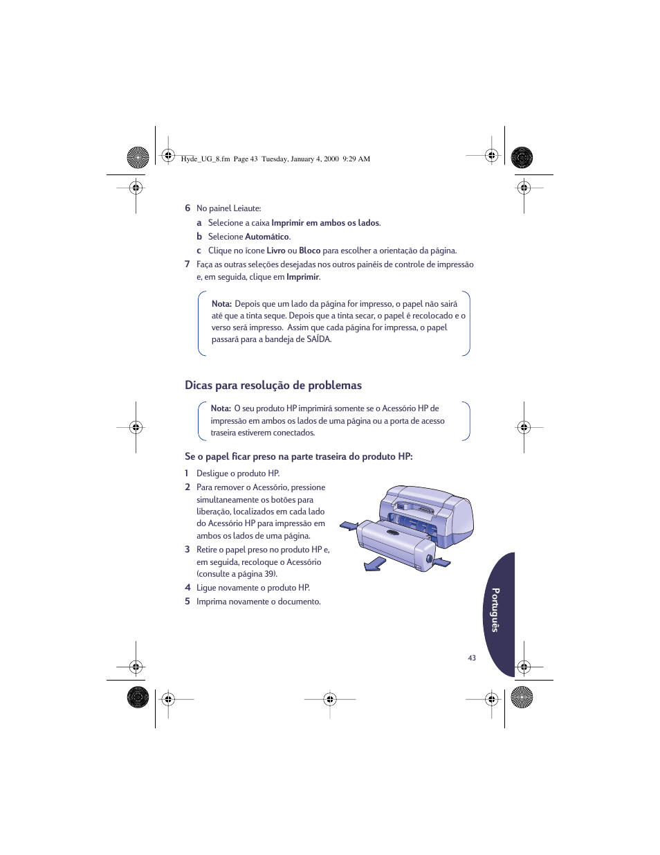 Dicas para resolução de problemas | HP Deskjet 932c Printer User Manual | Page 43 / 96