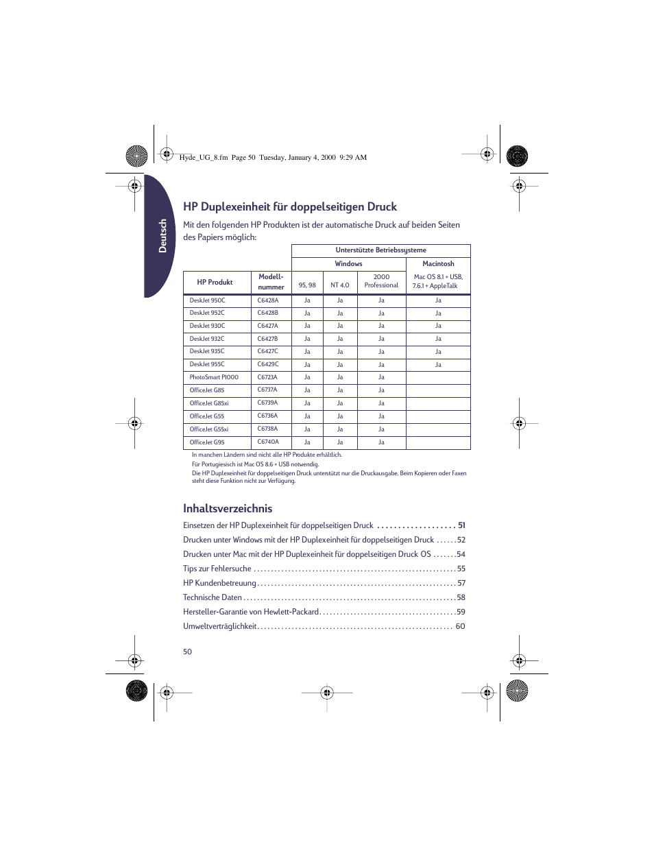 HP Deskjet 932c Printer User Manual | Page 50 / 96