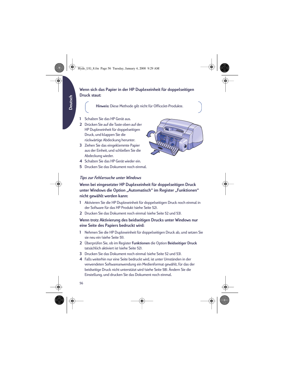 HP Deskjet 932c Printer User Manual | Page 56 / 96