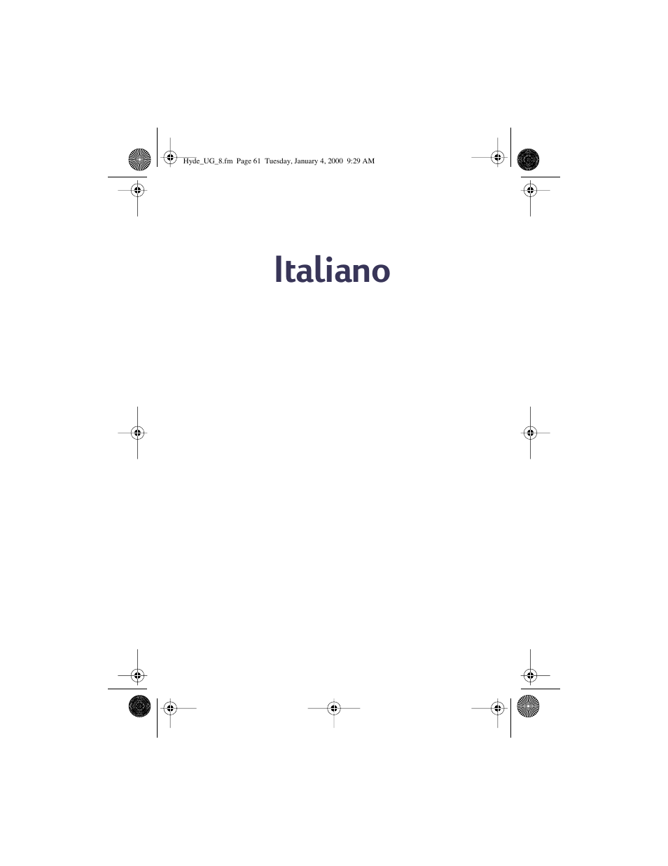 Italiano | HP Deskjet 932c Printer User Manual | Page 61 / 96