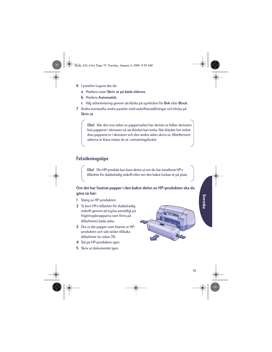 Felsökningstips | HP Deskjet 932c Printer User Manual | Page 79 / 96