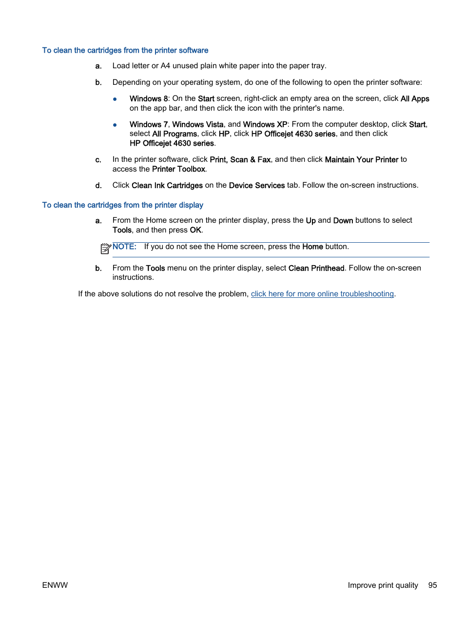 HP Officejet 4630 e-All-in-One Printer User Manual | Page 101 / 166