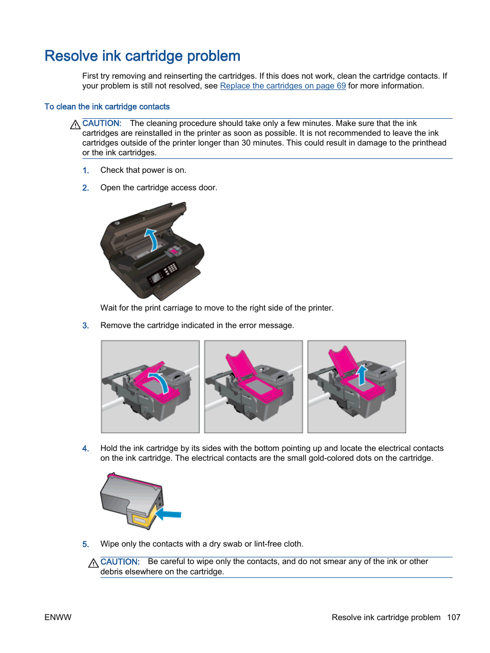 Resolve ink cartridge problem | HP Officejet 4630 e-All-in-One Printer User Manual | Page 113 / 166