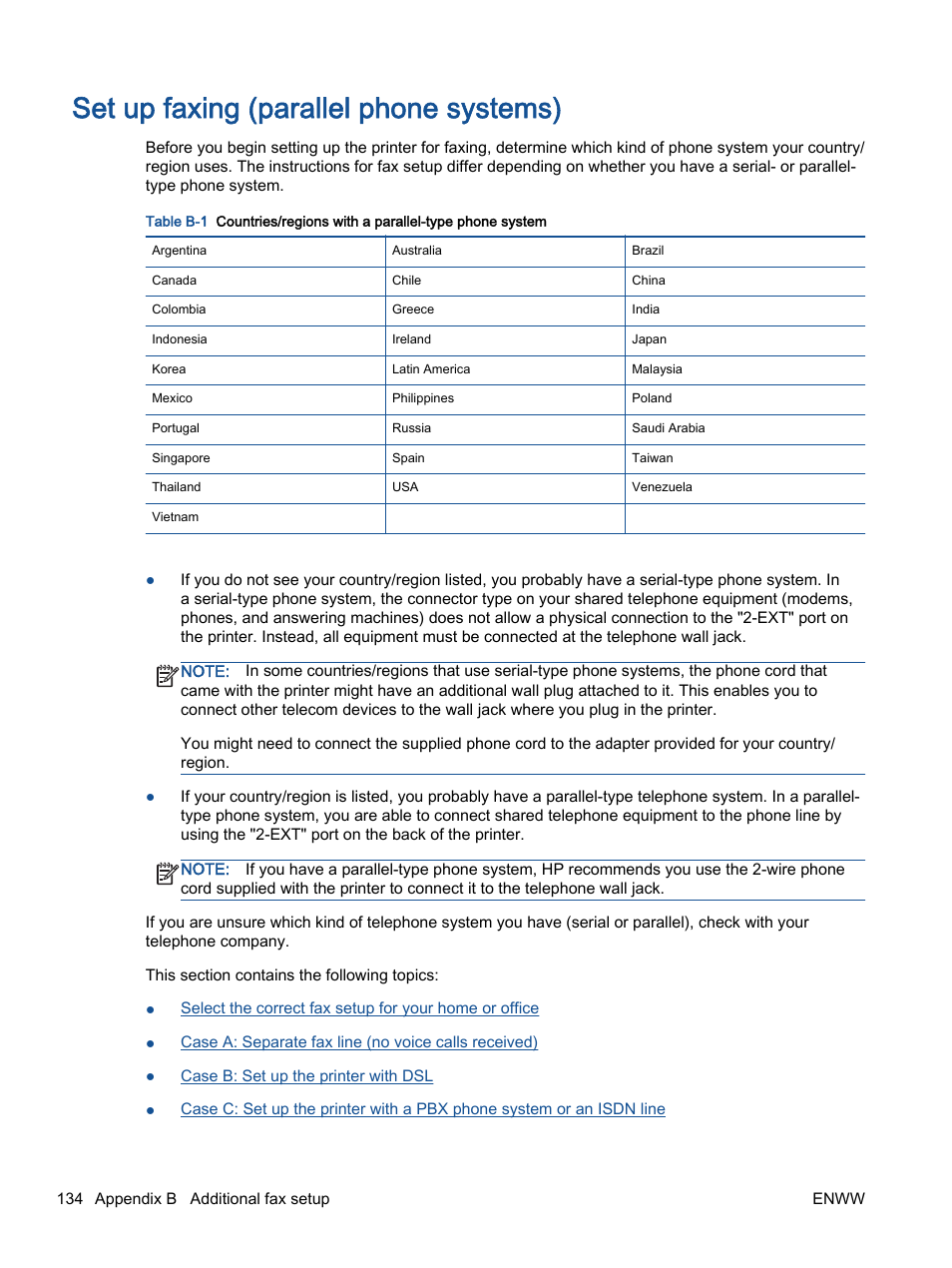 Set up faxing (parallel phone systems) | HP Officejet 4630 e-All-in-One Printer User Manual | Page 140 / 166