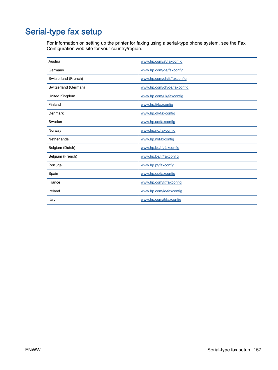 Serial-type fax setup | HP Officejet 4630 e-All-in-One Printer User Manual | Page 163 / 166