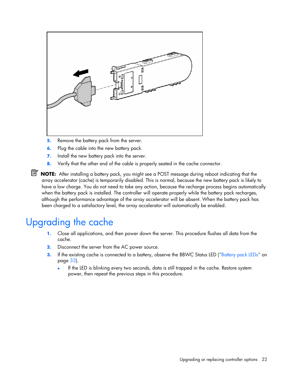Upgrading the cache | HP ProLiant DL580 G4 Server User Manual | Page 22 / 41