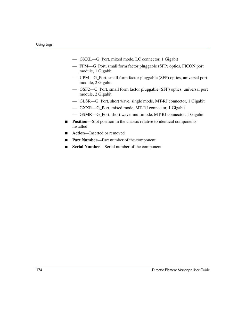 HP StorageWorks 2.140 Director Switch User Manual | Page 176 / 278