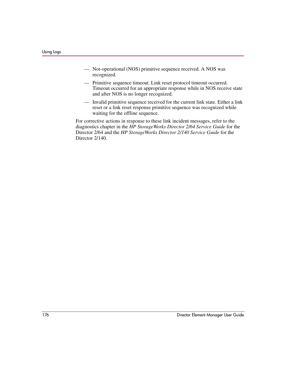 HP StorageWorks 2.140 Director Switch User Manual | Page 178 / 278