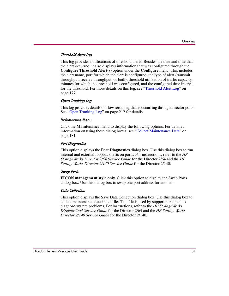 HP StorageWorks 2.140 Director Switch User Manual | Page 39 / 278