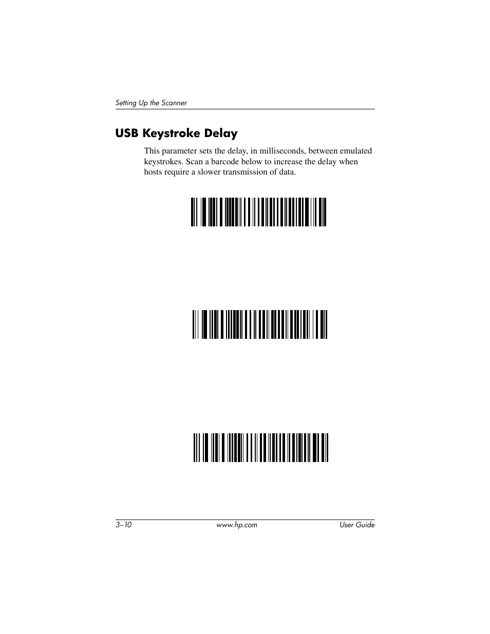 Usb keystroke delay | HP Point of Sale rp5000 User Manual | Page 20 / 60