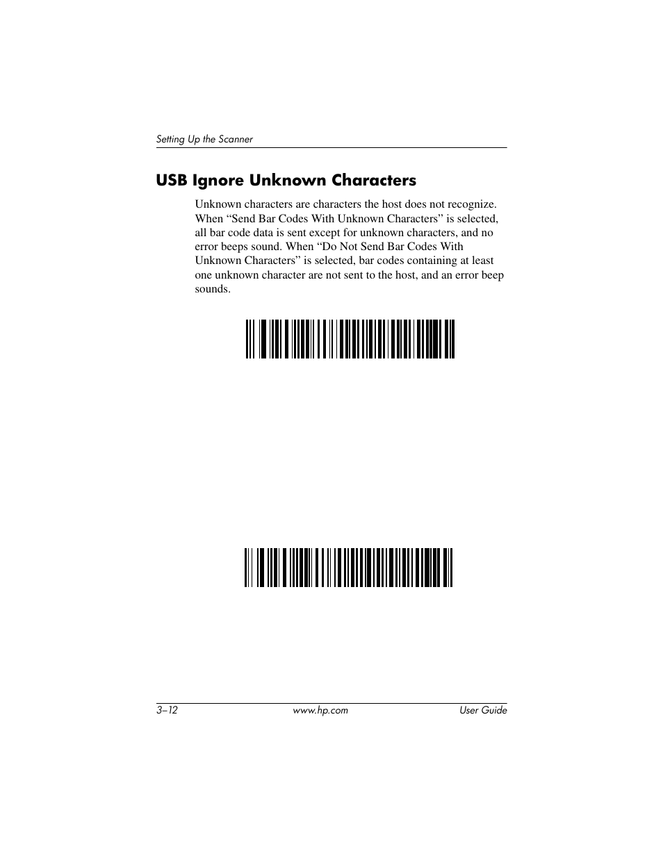 Usb ignore unknown characters, Usb ignore unknown characters –12 | HP Point of Sale rp5000 User Manual | Page 22 / 60