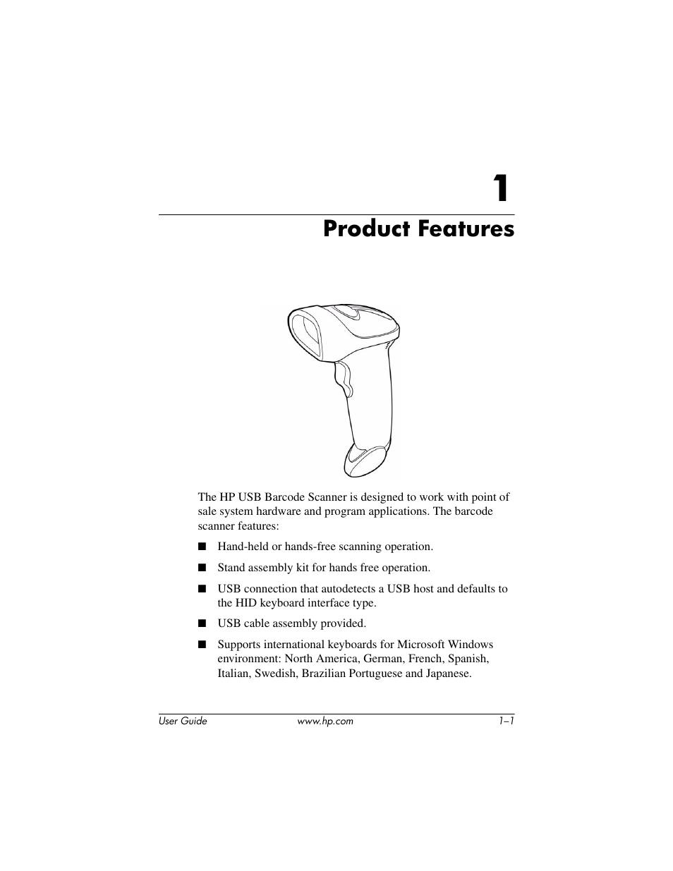 Product features, 1 product features | HP Point of Sale rp5000 User Manual | Page 5 / 60