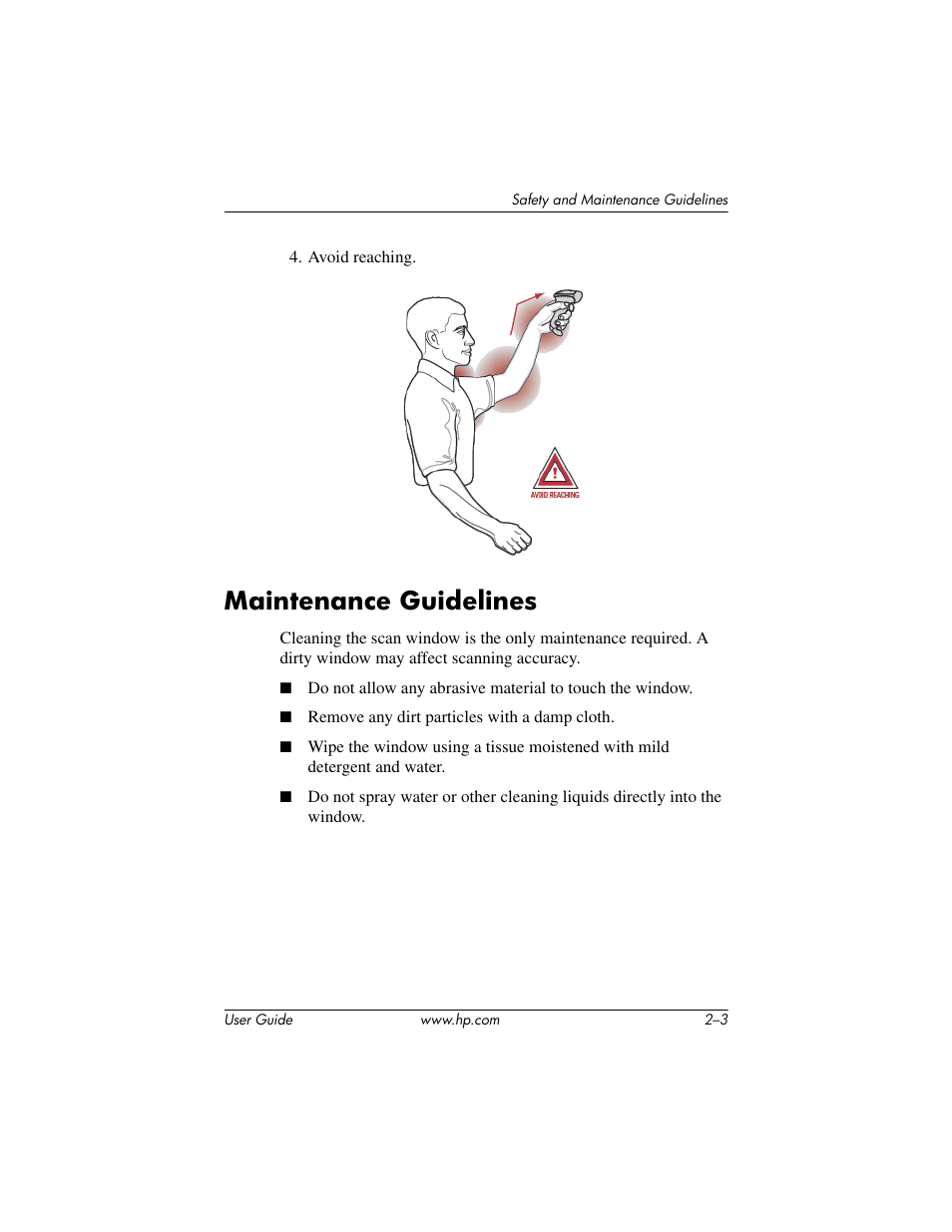Maintenance guidelines, Maintenance guidelines –3 | HP Point of Sale rp5000 User Manual | Page 9 / 60