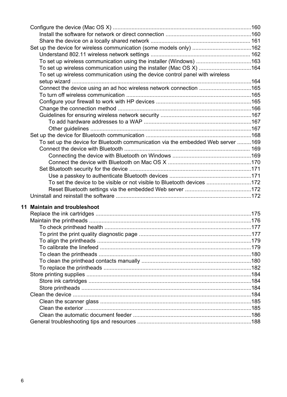 HP Officejet Pro 8500 User Manual | Page 10 / 306