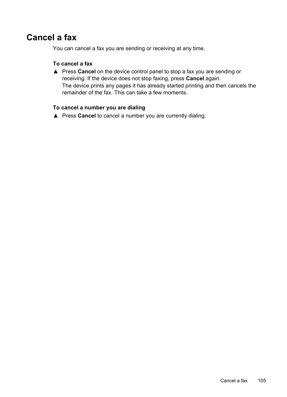 Cancel a fax | HP Officejet Pro 8500 User Manual | Page 109 / 306