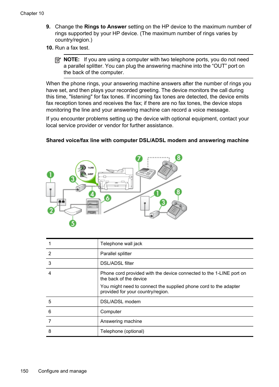 HP Officejet Pro 8500 User Manual | Page 154 / 306