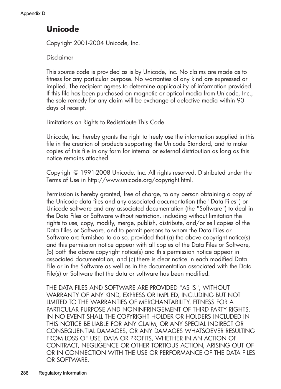 Unicode | HP Officejet Pro 8500 User Manual | Page 292 / 306