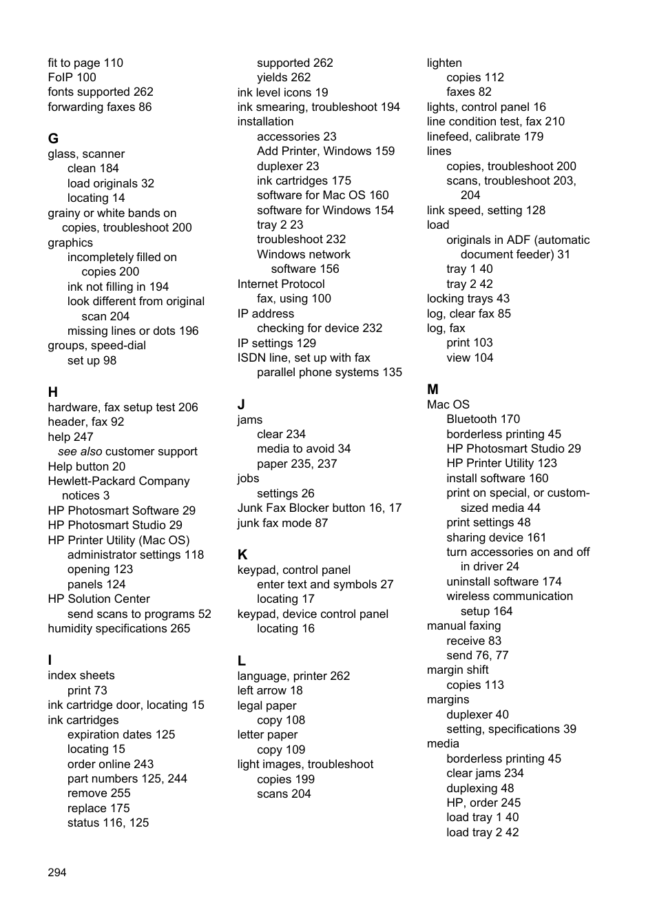 HP Officejet Pro 8500 User Manual | Page 298 / 306