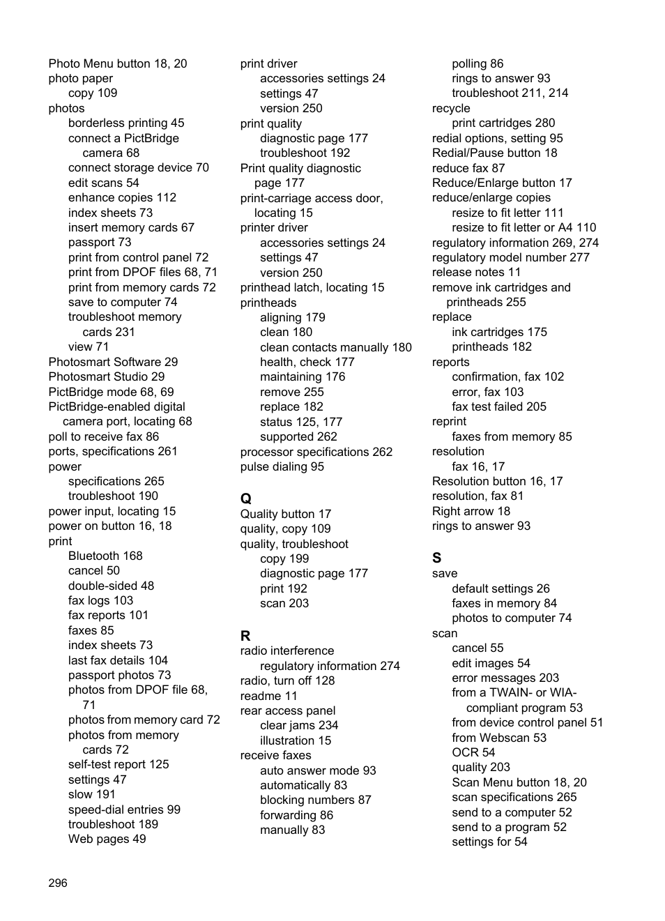 HP Officejet Pro 8500 User Manual | Page 300 / 306