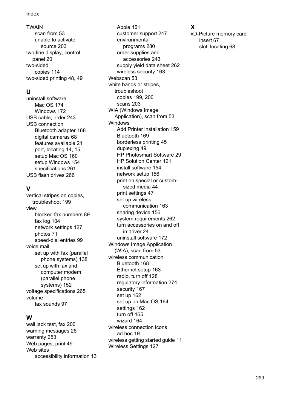 HP Officejet Pro 8500 User Manual | Page 303 / 306