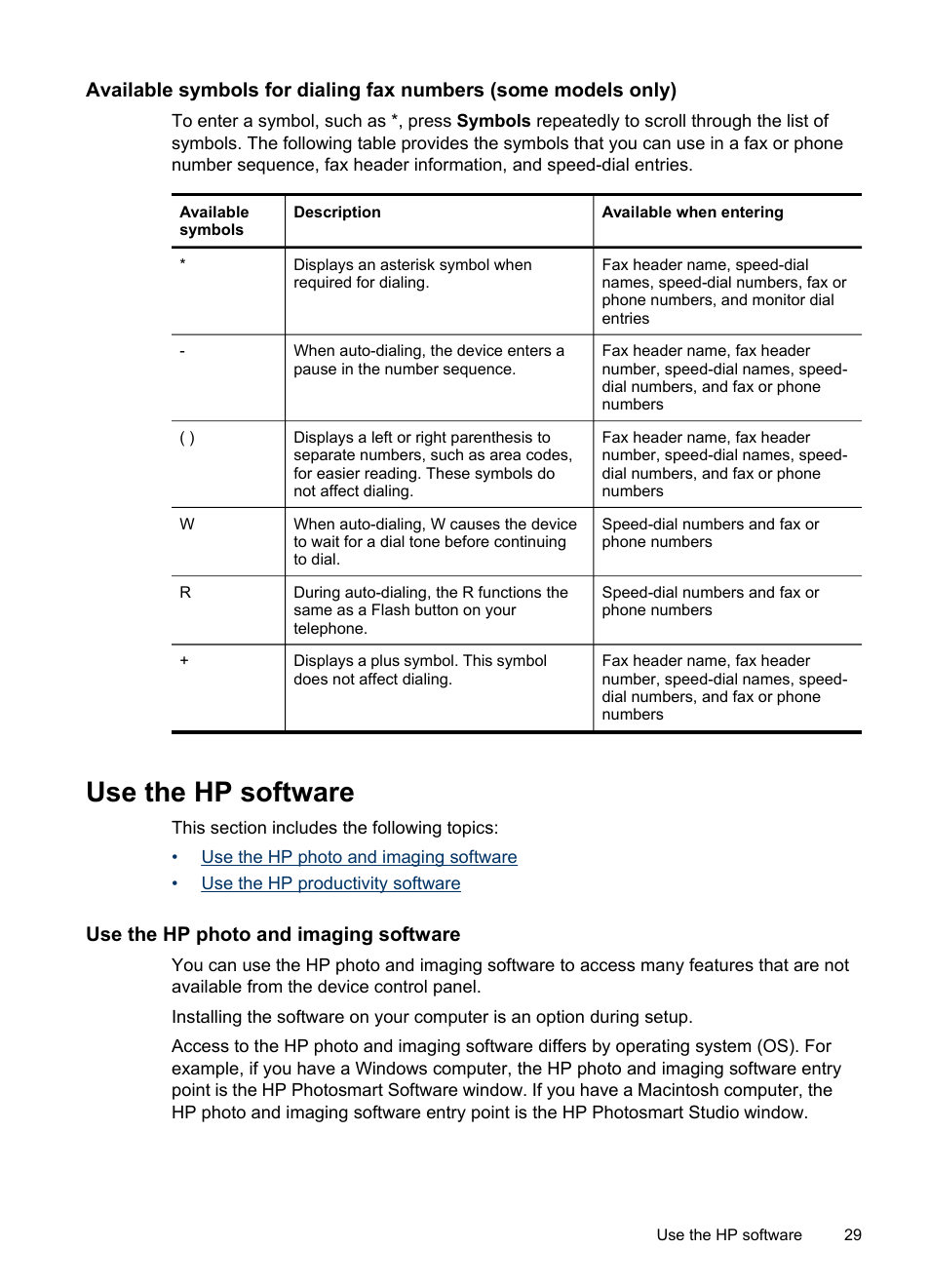 Use the hp software, Use the hp photo and imaging software | HP Officejet Pro 8500 User Manual | Page 33 / 306