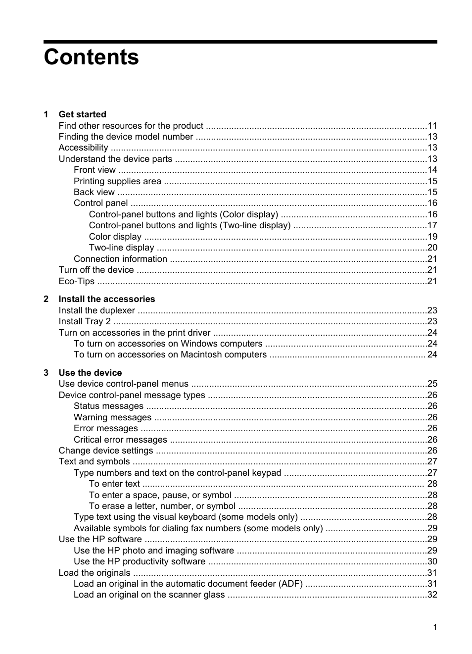 HP Officejet Pro 8500 User Manual | Page 5 / 306